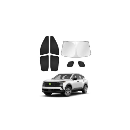Window Shades for 2025 2026 Nissan Kicks Accessories Windshield Sun Shade Side Rear Window Covers Sunshade Sun Visor Shield Privacy Protection for Camping Keep Vehicle Cool Black 7PCS (Nissan Kicks 2025-Present)