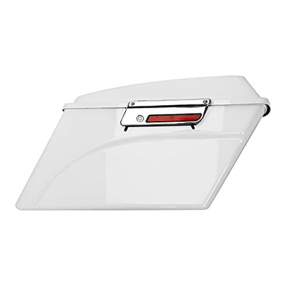 Motorcycle Saddlebags Hard Saddle Bags For Harley Touring 1993 (White / Standard)