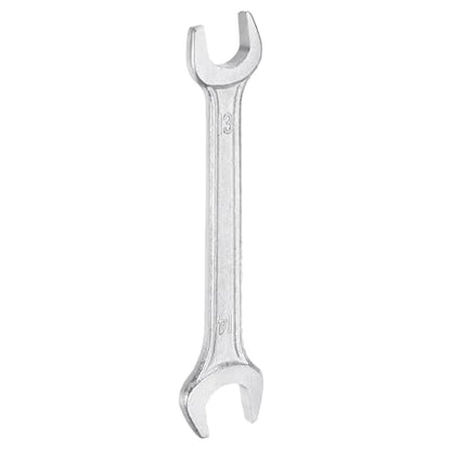 Double Open End Wrench 13mm x 14mm Metric 15 Degree Offset Angle Small Flat Head Wrench Galvanizing Open Ended Spanner for Automotive Repair Furniture Assembly (13mm x 14mm)