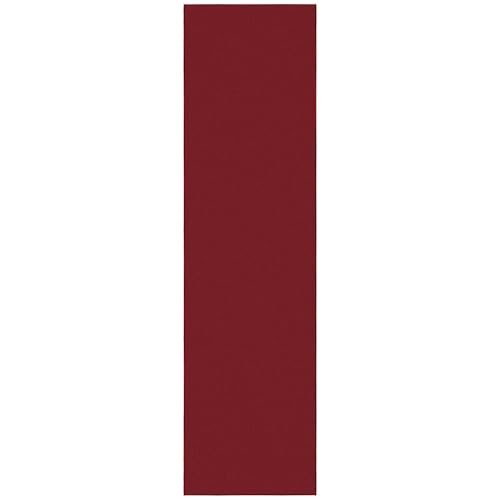 3x10 Hallway Runner Rug (Solid Red)
