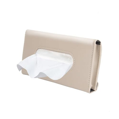 Beige Car Tissue Holder for Sun Visor (Beige)