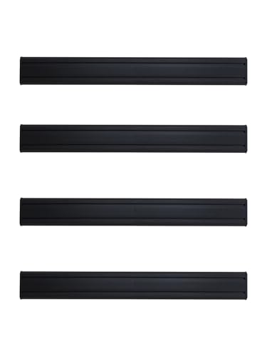 Slatwall Panels Garage Tool Organizer Wall Mount Garage Slat Wall Storage Systems (Black / 4pcs-4ftx0.6ft)