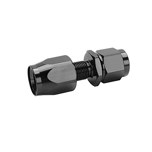 Swivel 8AN Fitting 0° Straight For CPE Braided Hose End Black 2Pcs (8AN 0° 2Pcs)