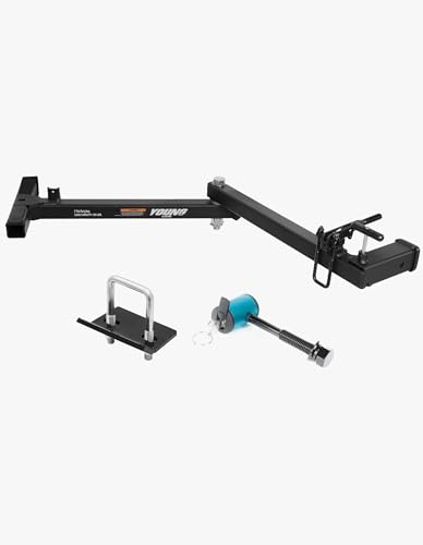 Young 250 lbs Heavy Duty Swing Away Hitch Adapter for Bike Rack & Cargo Carrier (250 lbs Heavy Duty Swing Away - Black)