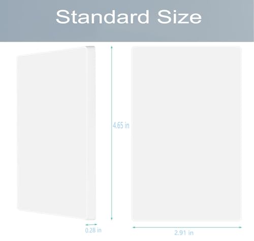 1 Gang Screwless Blank Wall Plate Cover Blank Switch Outlet Electrical Faceplate for Light Switch (10 Pack / Single Blank-White)