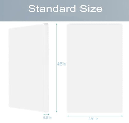 1 Gang Screwless Blank Wall Plate Cover Blank Switch Outlet Electrical Faceplate for Light Switch (10 Pack / Single Blank-White)