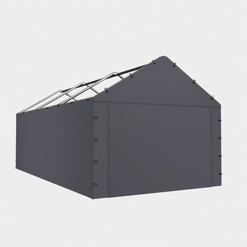 Sidewall Panel with Elastic Ball Bungees (Gray / 10'x20' or 12'x20' Sidewall without Windows)