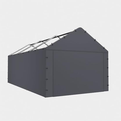 Sidewall Panel with Elastic Ball Bungees (Gray / 10'x20' or 12'x20' Sidewall without Windows)