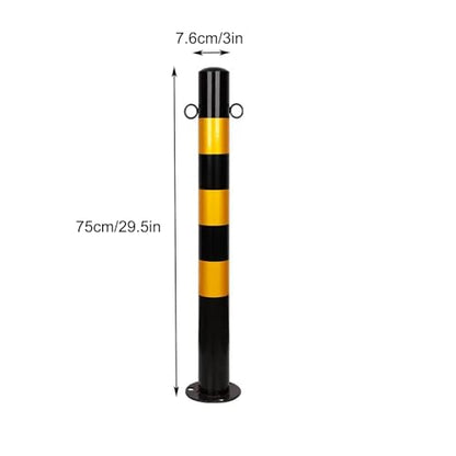 Safety Barrier Bollard for Driveways (Black (4pcs))