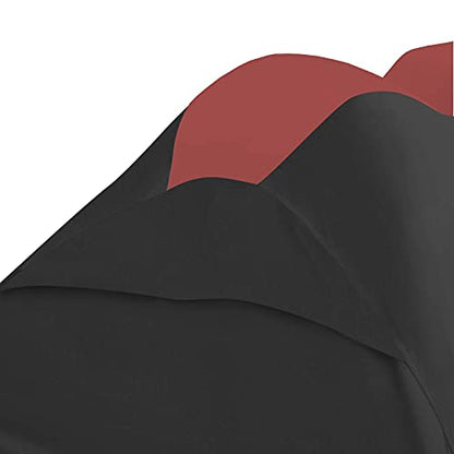 Trailerable Jet Ski Cover 600D Waterproof PWC Cover Fits 103" (Burgundy/Black / Fits from 103"-115"(1 or 2 seater))