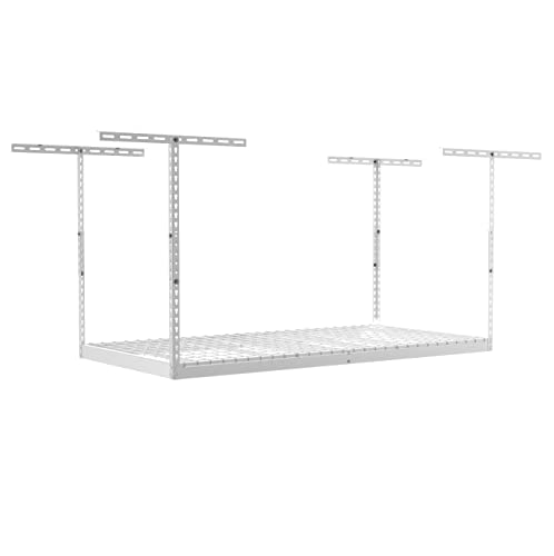3x6 Overhead Garage Storage Rack (White / 24"-45")
