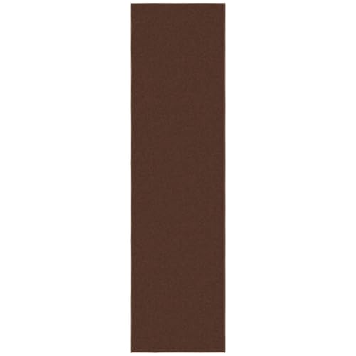 3x10 Hallway Runner Rug (Solid Brown)
