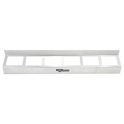 304 Six Quart Oil Can Rack Holder 32" Caddy Wall Hanger Aluminum Shelf (Silver)