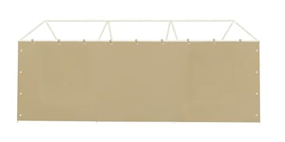 Carport Sidewall Panel with Elastic Ball Bungees (Beige / 10'x20' or 12'x20' Sidewall without Windows)