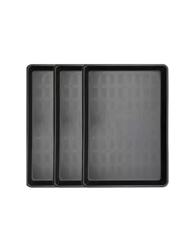 3Pack Extra Large Oil Drip Pan 35.4 x 24 x1.4 Inches Oil Change Drip Tray for Under Car Plastic Tray Auto Oil Catch Pan for Transmission Garage Automotive Driveway to Keep Floor Clean (3PCS XL)