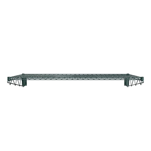 24" x 60" Green Epoxy Wire Wall Mount Shelf (Green / 24" x 60")