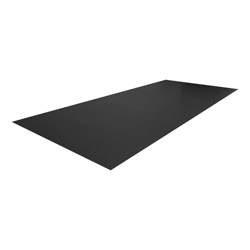 Lite Diamond Tread Pattern Midnight Black Vinyl Rollout Garage Flooring Protector Mat for The Garage and Beyond (Midnight Black / 168"L x 90"W x 0"Th)