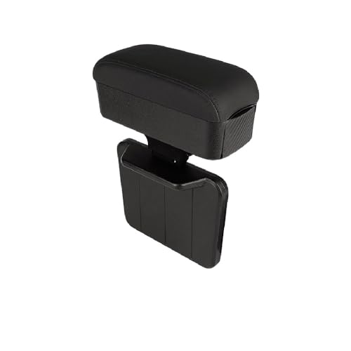 Car Armrest Box with Cup Holder Car Central Liftable Armres Storage Organizer Box Arm Rest (Black)