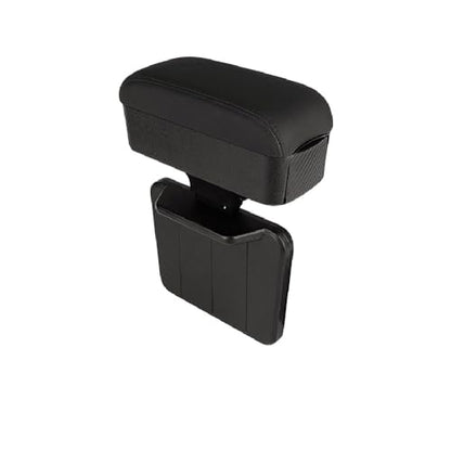 Car Armrest Box with Cup Holder Car Central Liftable Armres Storage Organizer Box Arm Rest (Black)