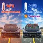 Tropical Butterfly Car Windshield Sunshade Umbrella Car Foldable Umbrella Sunshade for Front Window UV Reflector Auto Windshield Umbrella Sun Shades Cover for Most Vehicles 57'' X 30'' (57'' X 30'' / style-AB25)