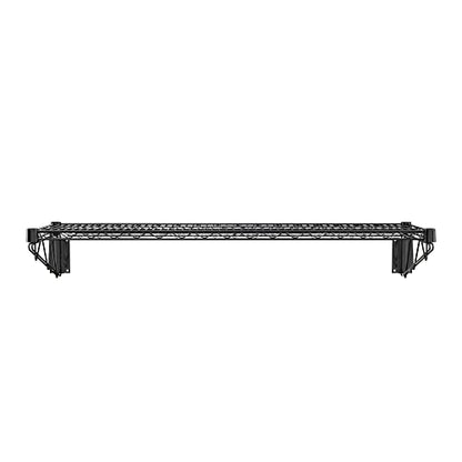14" x 48" Black Epoxy Wire Wall Mount Shelf (Black / 14" x 48")