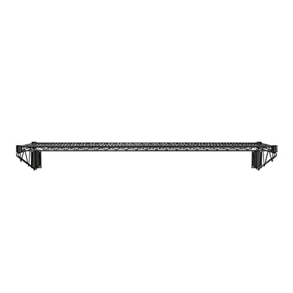14" x 60" Black Epoxy Wire Wall Mount Shelf (Black / 14" x 60")