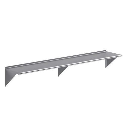 18 in. x 96 in. Stainless Steel Wall Mount Shelf (18 in. x 96 in.)