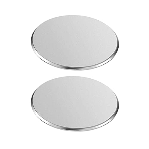 Replacement Metal Plates Set for Magnetic Car Phone Holders (Silver / 2 Pack)