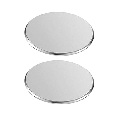 Replacement Metal Plates Set for Magnetic Car Phone Holders (Silver / 2 Pack)