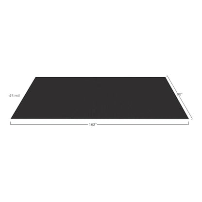 Lite Diamond Tread Pattern Midnight Black Vinyl Rollout Garage Flooring Protector Mat for The Garage and Beyond (Midnight Black / 168"L x 90"W x 0"Th)