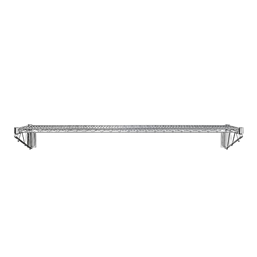 14" x 60" Chrome Wire Wall Mount Shelf (Chrome / 14" x 60")