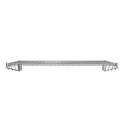 24" x 60" Chrome Wire Wall Mount Shelf (Chrome / 24" x 60")