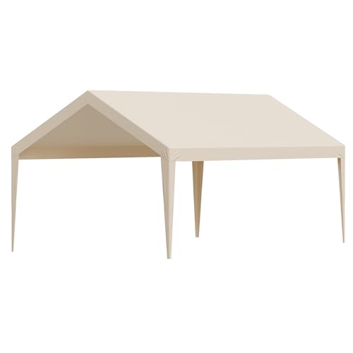 Carport Replacement Canopy Cover (Beige / 12x20ft)