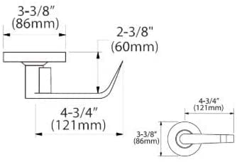 Lo Lock Commercial Privacy Function Lever (Privacy/Bathroom)