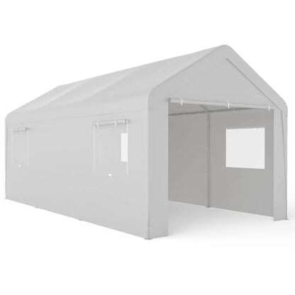 Carport 10x20 Heavy Duty Metal Carport Canopy (Gray / 10'×20')