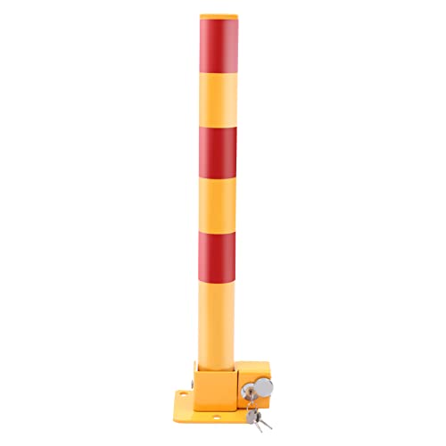 23In Q195 Iron Pipe Safety Bollard Yellow & Red Parking Barrier