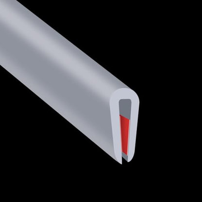 Rubber Edge Trim (Fit 1/16" - L10' / Grey)