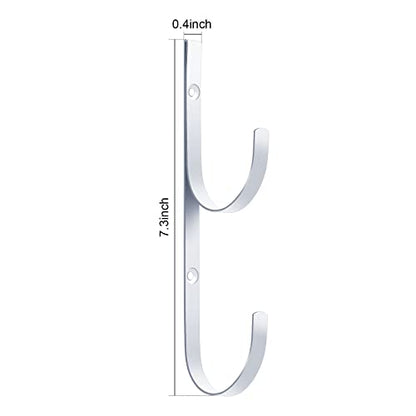 6 Pieces Pool Pole Hook Hanger Swimming Brackets Pool Hook (White)