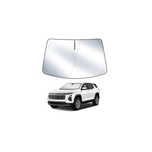 Windshield Sun Shade for Chevy Chevrolet Equinox 2025 2026 Accessories Foldable Sun Shield Front Window Sunshade Cover Sun Visor Cover Block Heat and Sun Protection (For Chevrolet Equinox 2025-Present)