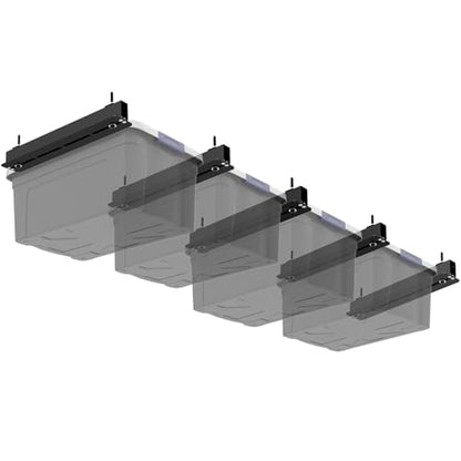 5 Pack Overhead Storage Bin Rack Heavy Duty Rack Ceiling Garage Storage (4 Bins)