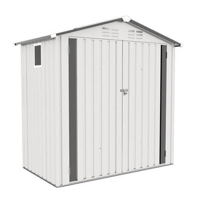 6x3.6FT Storage Shed (6x4x6FT(white))
