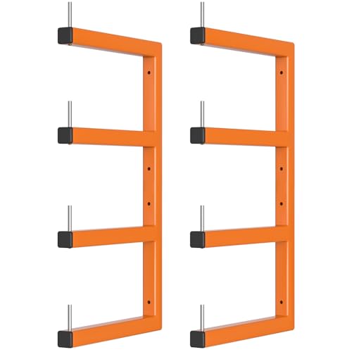 2 Pack Lumber Storage Rack (Orange / E– 2 Pack, 4-Tier)