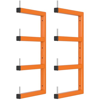 2 Pack Lumber Storage Rack (Orange / E– 2 Pack, 4-Tier)