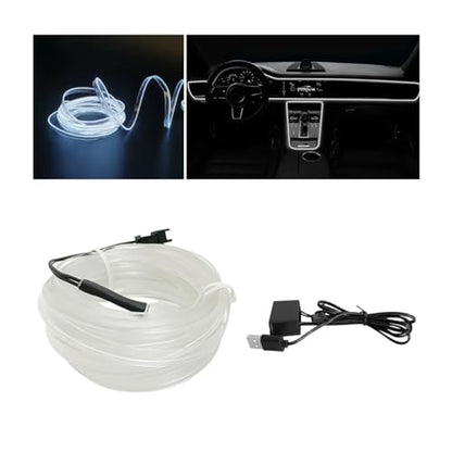 EL Wire Car Interior LED Strips Lights (White)