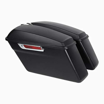 Matte Black Hard Saddlebags Fit for Harley Touring Road King Street Glide Electra Ultra 2014 (Matte Black / For 2014-later)