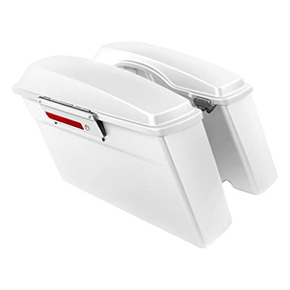 Motorcycle Saddle bags Hard Saddlebags For Harley Touring 1993 (White# / Standard)