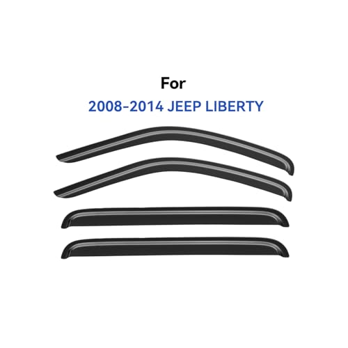 Window Visors Rain Guards for 2008 2009 2010 2011 2012 Jeep Liberty (2008-2012 Jeep Liberty)
