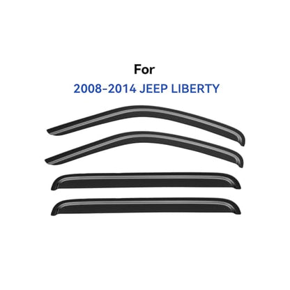 Window Visors Rain Guards for 2008 2009 2010 2011 2012 Jeep Liberty (2008-2012 Jeep Liberty)