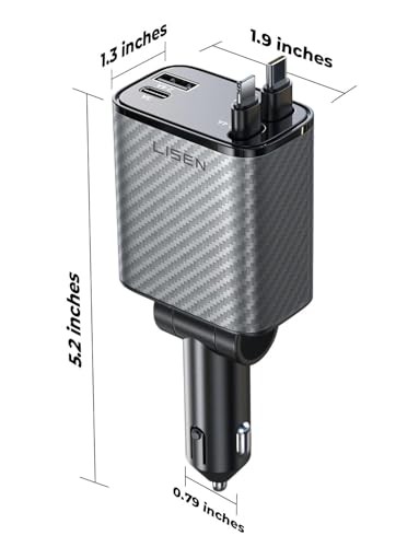 Retractable Car Charger (Carbon Grey / 31.5 Inch)
