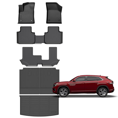 for Volkswagen Atlas Floor Mats 2018 (35) For VW Atlas 2018-2026 Set 7P)